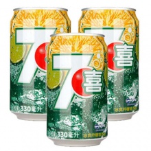 七喜冰爽柠檬汽水330ml*24（整箱）